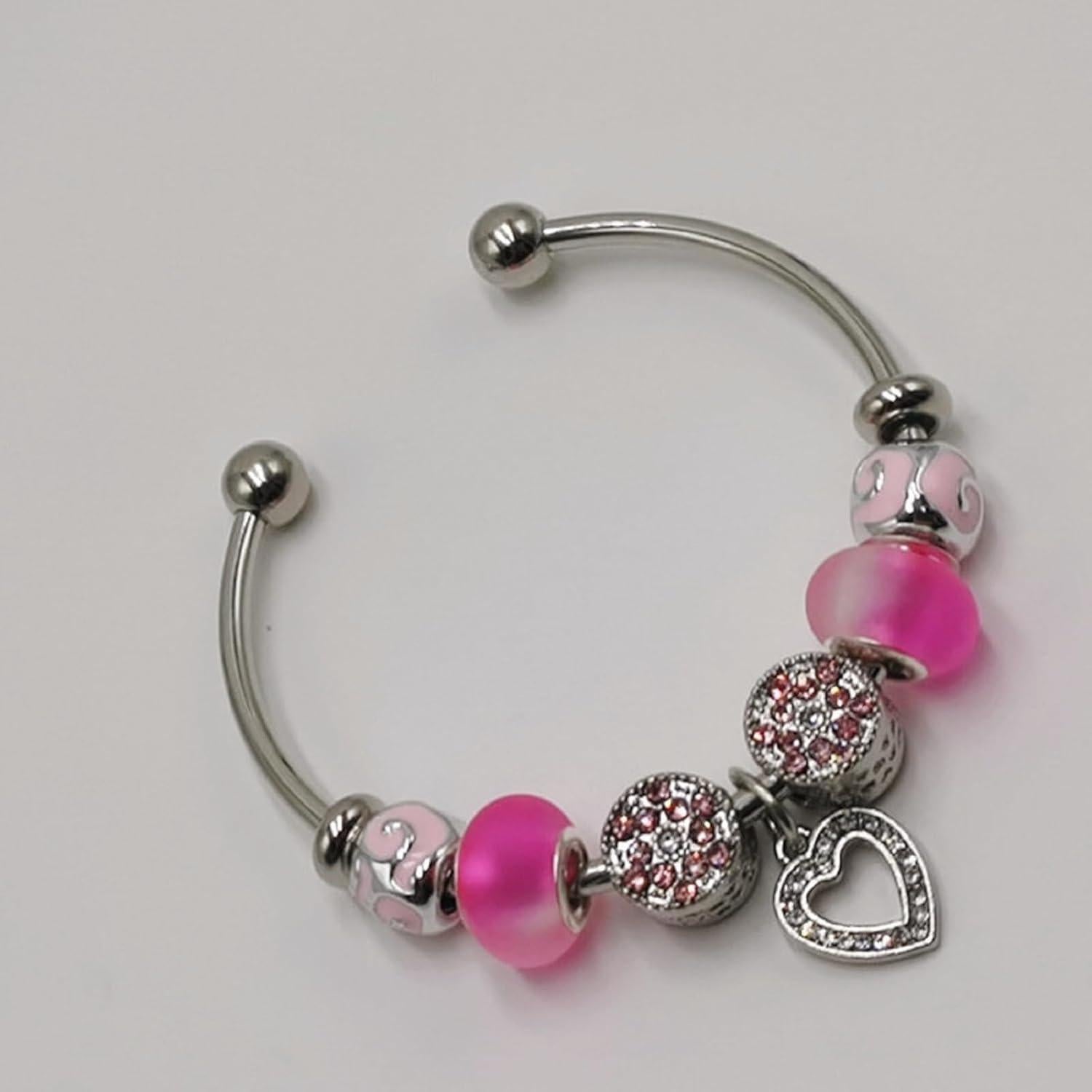 Pulsera Ajustable MIAO JIN 12PCS Plata DIY 62mm