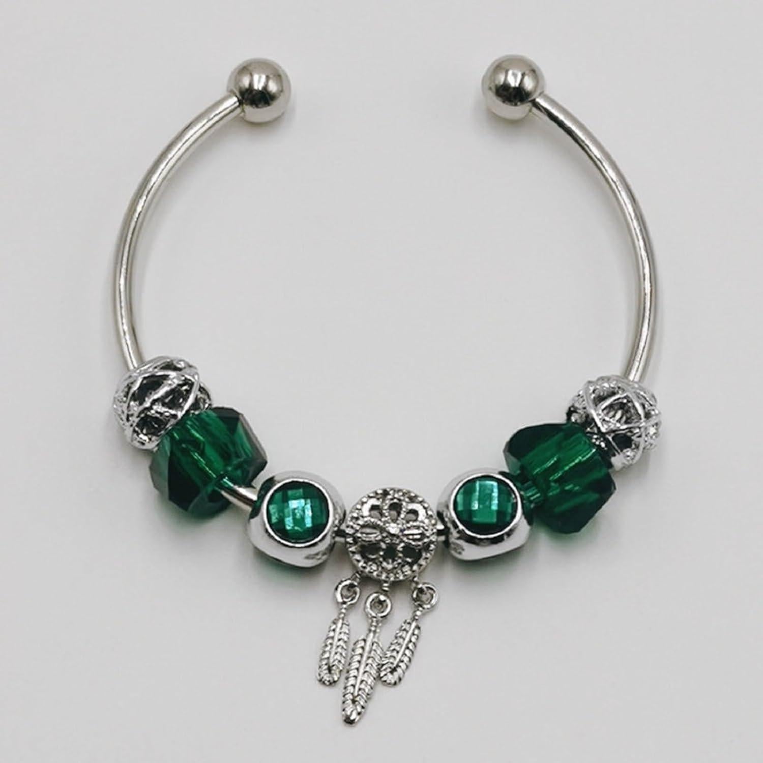 Pulsera Ajustable MIAO JIN 12PCS Plata DIY 62mm