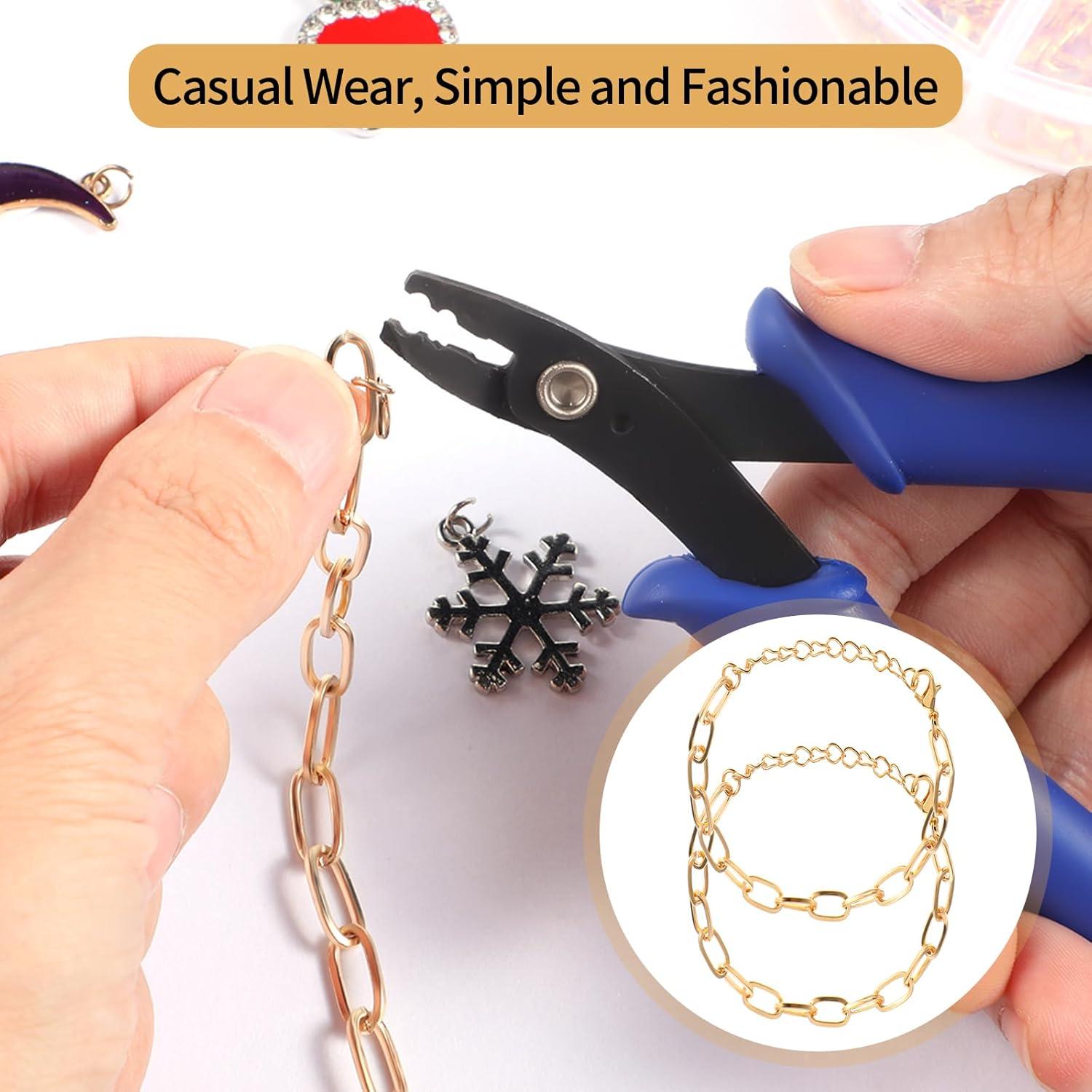 20 Piezas Cadenas de Pulsera de Encanto Doradas Piriuuo