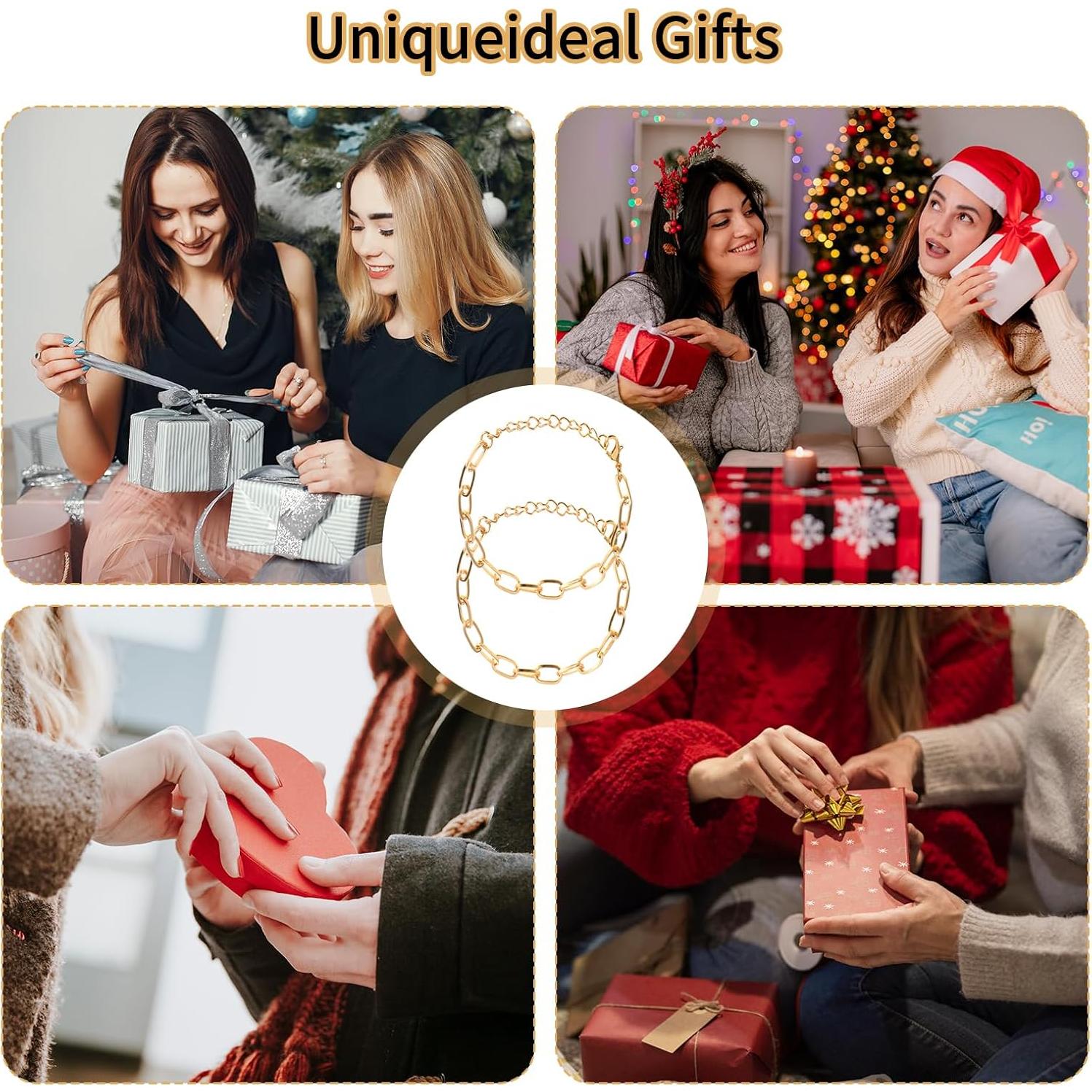 20 Piezas Cadenas de Pulsera de Encanto Doradas Piriuuo