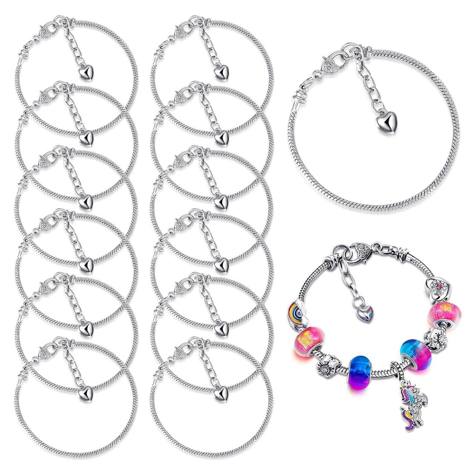 Cadena de Pulsera Ajustable Junkin 12 Pcs Cierre Corazón 19.99 cm