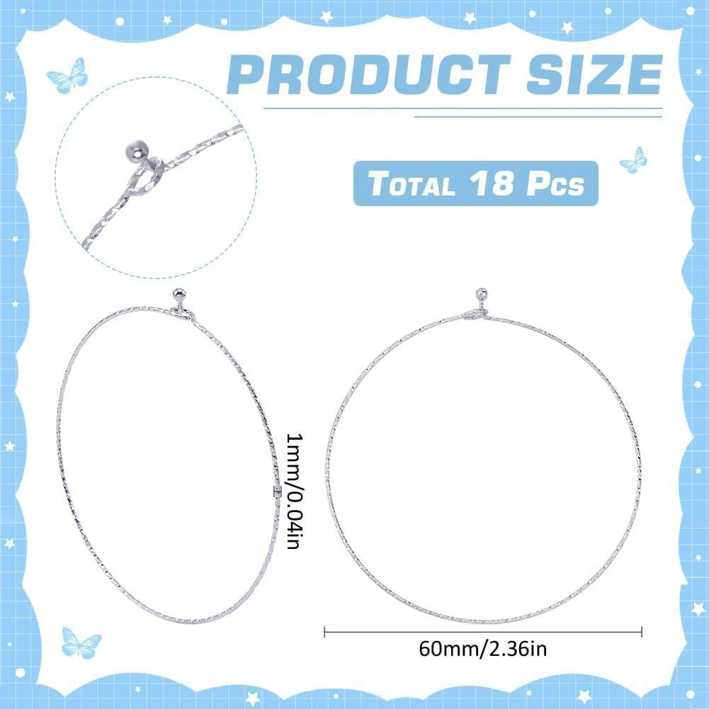 18 Pulseras de Alambre Blanco SUNNYCLUE Acero Inoxidable DIY