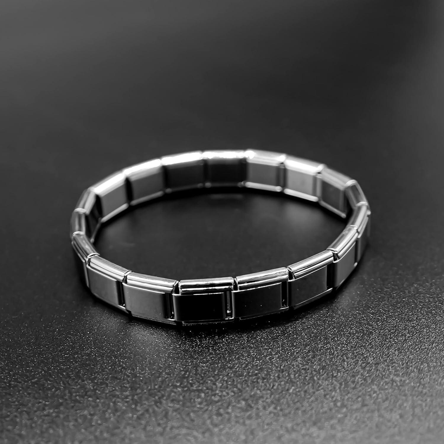 Pulsera de Encanto Italiana Fablinks de Acero Inoxidable 17.15 cm