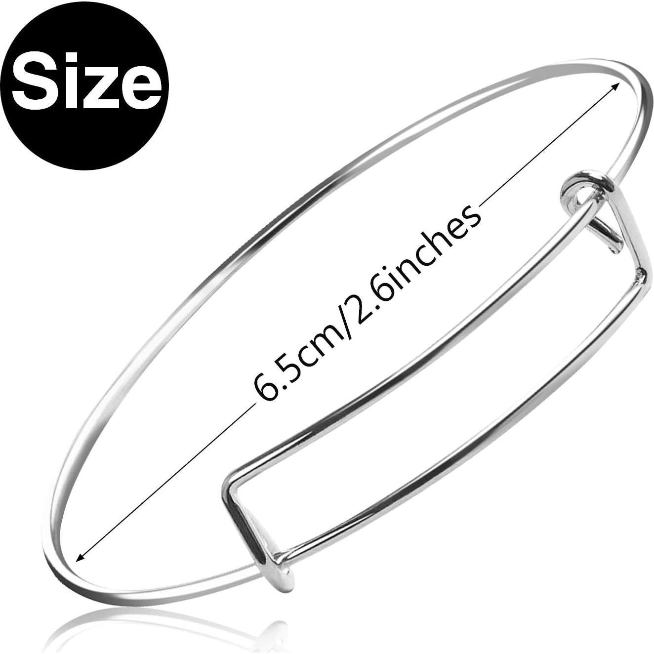 Kit de Fabricación de Pulseras UPINS 30Pcs Ajustables Plata