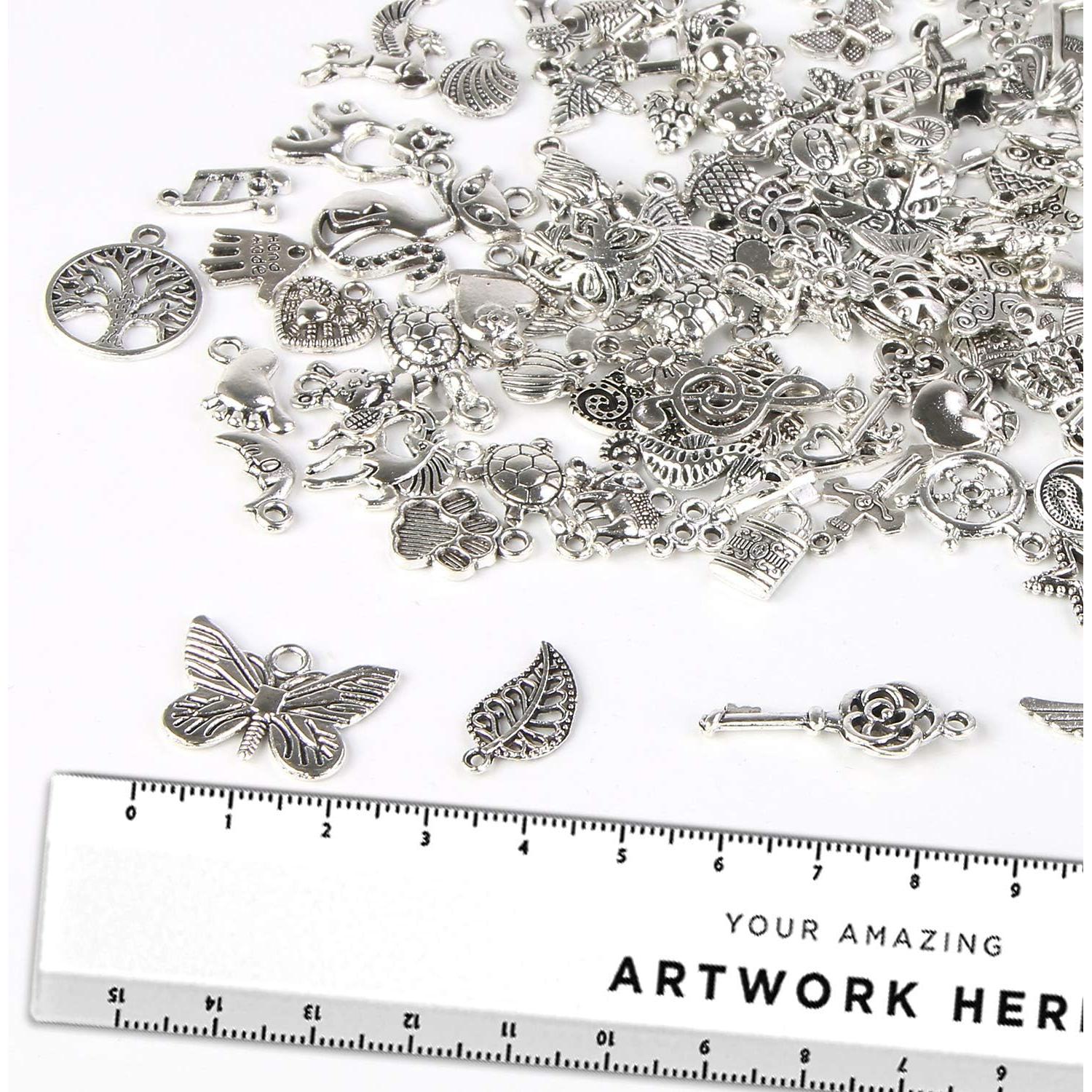 Kit de Fabricación de Pulseras UPINS 30Pcs Ajustables Plata