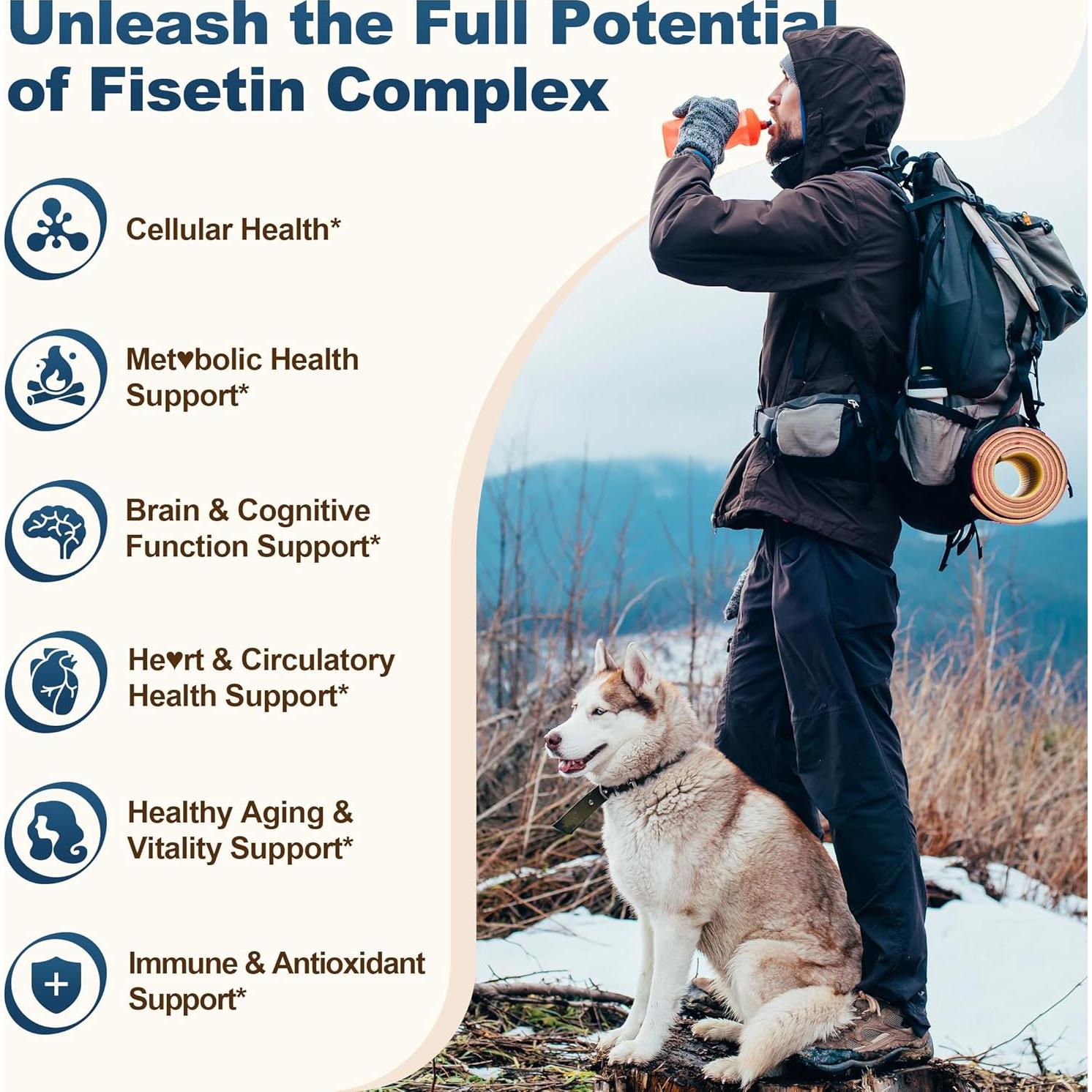 Gomitas Líquidas Liposomal Fisetina 200mg y Resveratrol 500mg - 60 Unidades