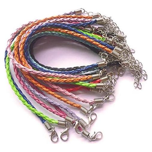 Cuerdas de Cuero Trenzadas Onwon 50 PCS Multicolor 23.5 cm