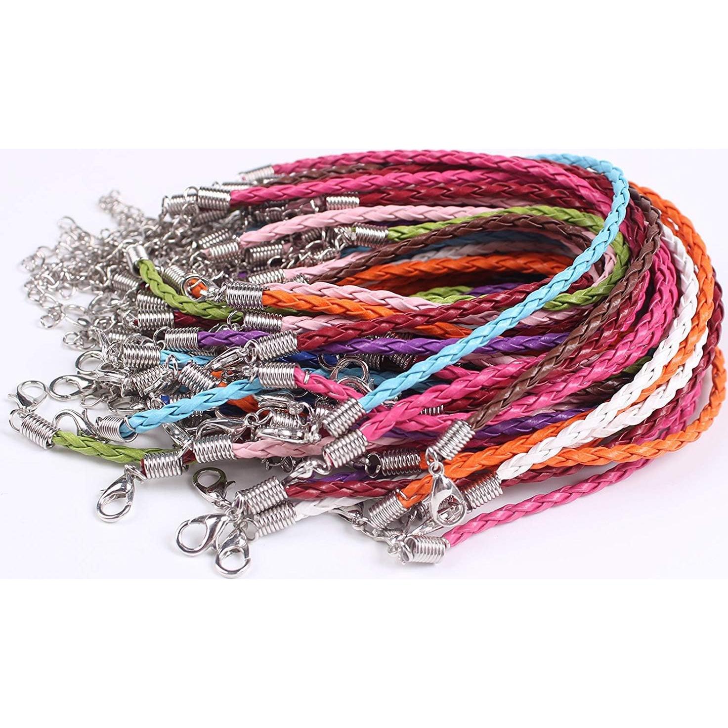 Cuerdas de Cuero Trenzadas Onwon 50 PCS Multicolor 23.5 cm