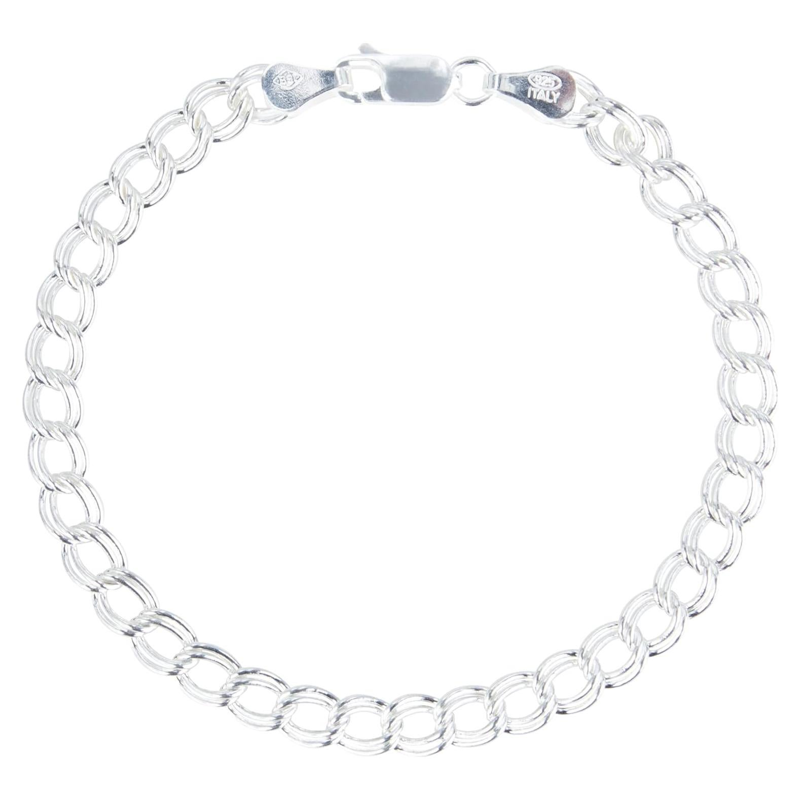 Pulsera de Cadena de Charms Italiano Pori Jewelers Plata 925