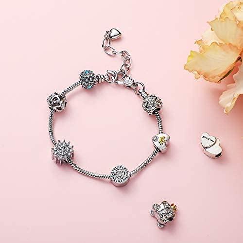 Hicarer 20 Pcs Pulsera de Cadena de Acero Inoxidable DIY Plata