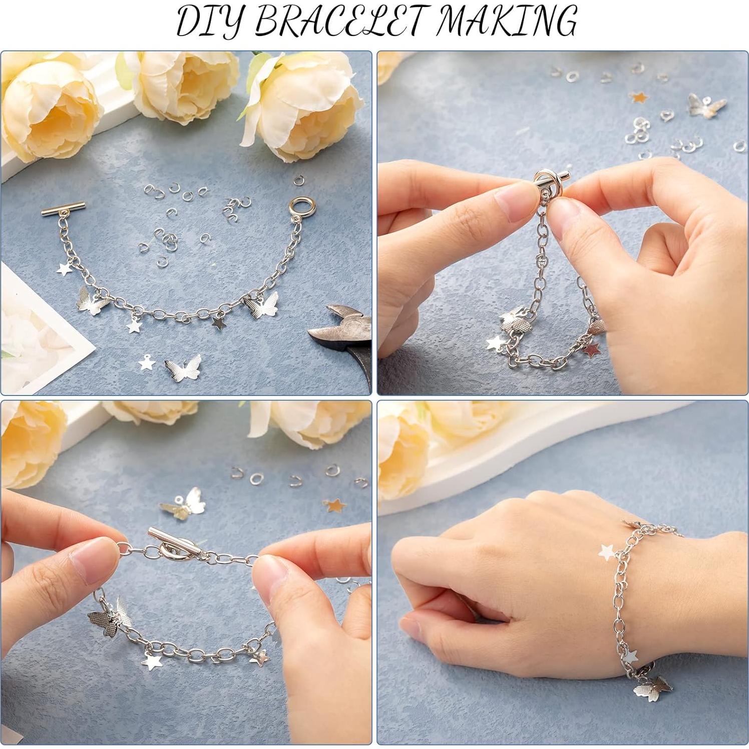 80 Pulseras de Cadena Minimalista Bucherry en Plata 18 cm