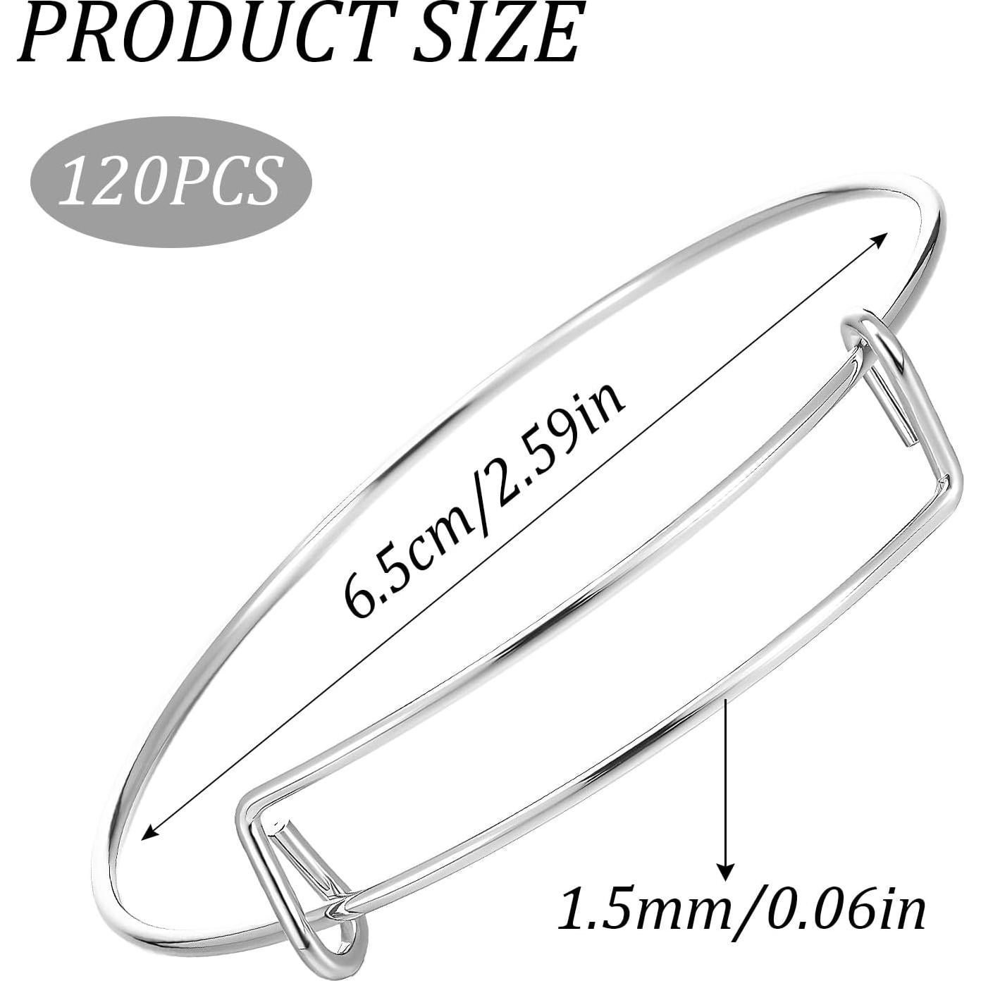 120 Pulseras Ajustables de Acero Inoxidable DIVINA VITAE