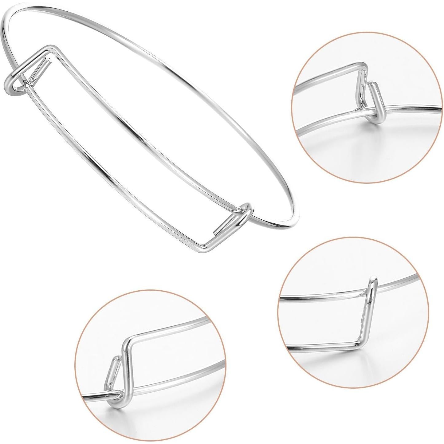 120 Pulseras Ajustables de Acero Inoxidable DIVINA VITAE