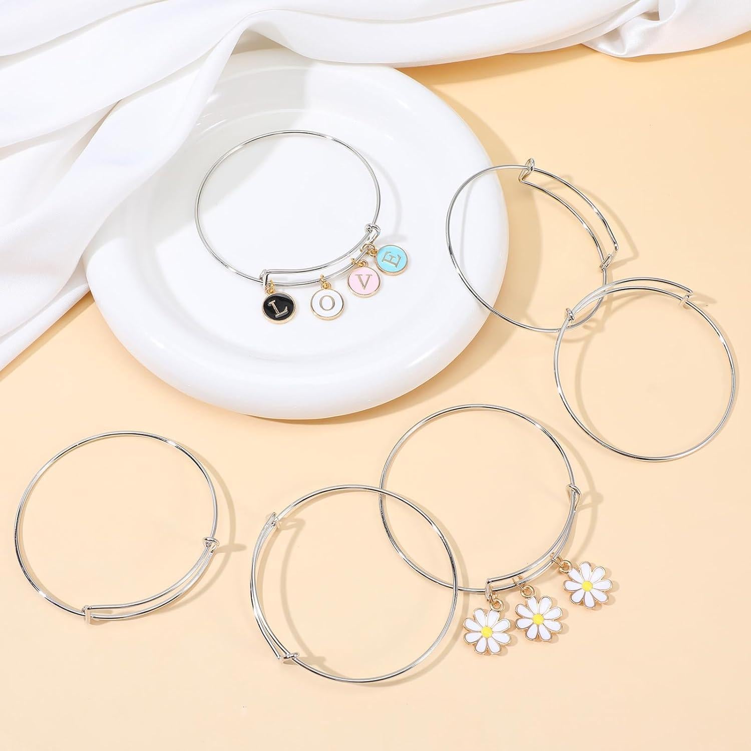 120 Pulseras Ajustables de Acero Inoxidable DIVINA VITAE