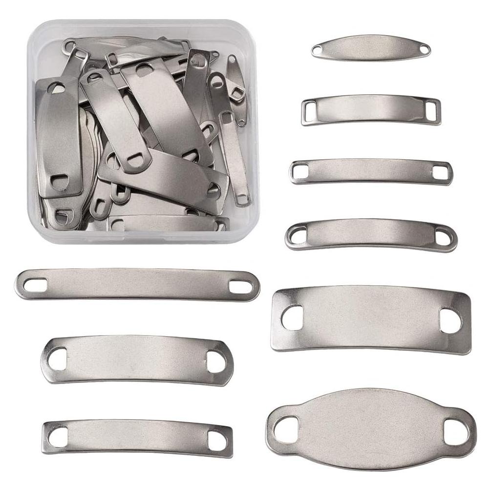 KISSITTY 45 Etiquetas de Acero Inoxidable para Grabado 25-41.5mm