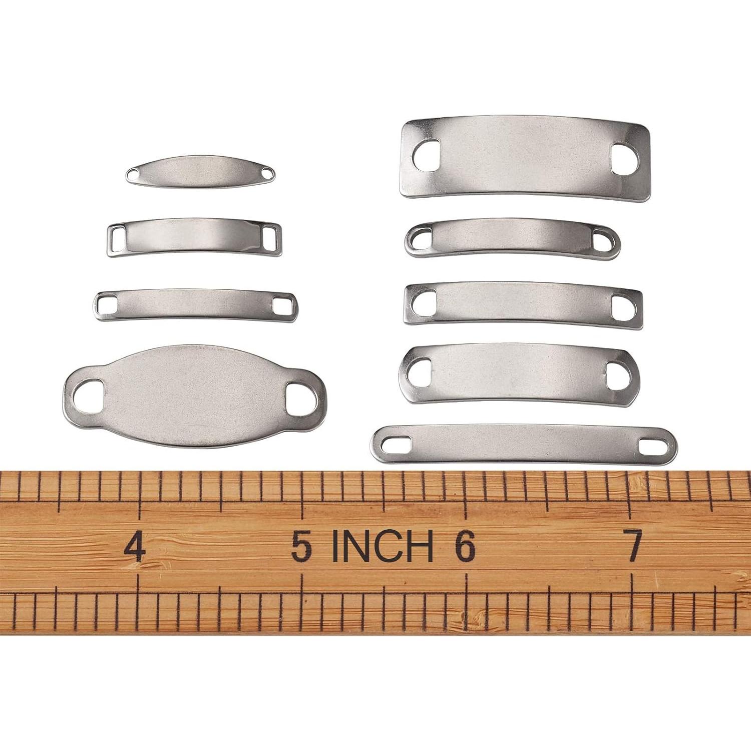 KISSITTY 45 Etiquetas de Acero Inoxidable para Grabado 25-41.5mm