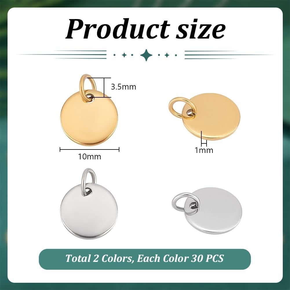 Etiquetas de Sellado en Blanco PH PandaHall 60 Piezas 10mm