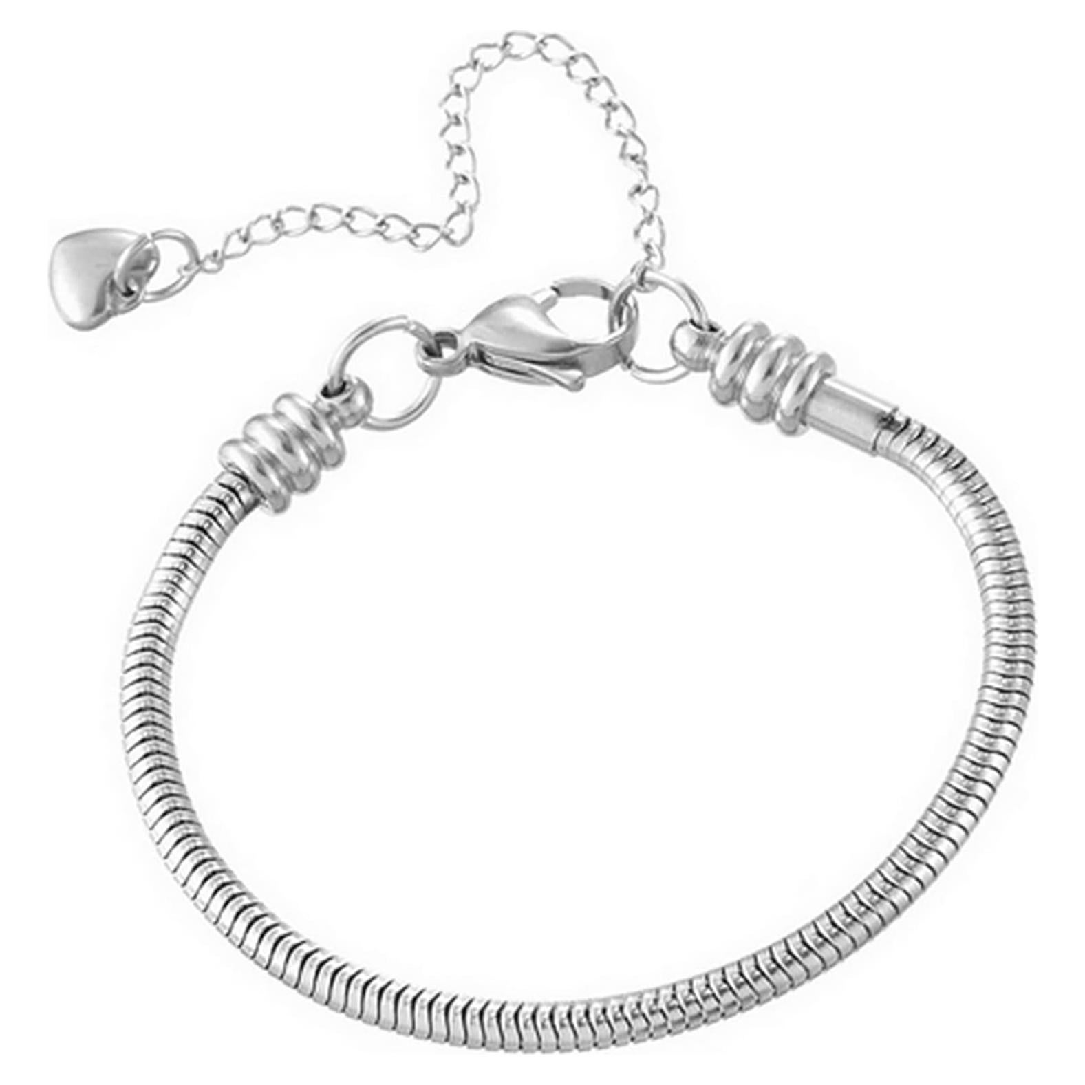 Pulsera de Encanto TGLS de Acero Inoxidable 3mm Ajustable