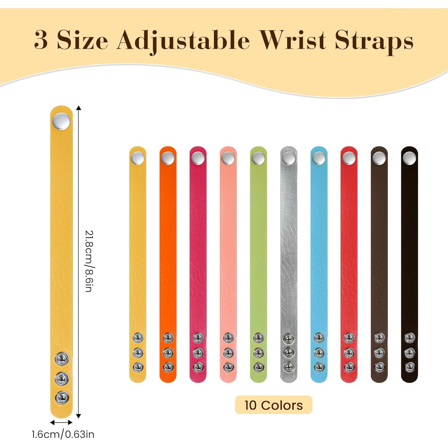 TXIN 20 Pulseras de Cuero Sintético Ajustables DIY Coloridas