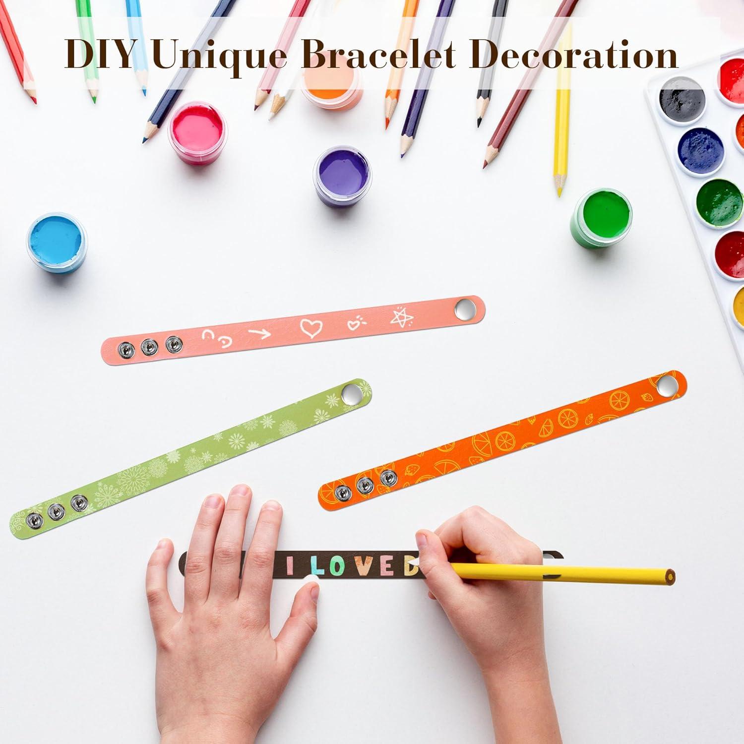 TXIN 20 Pulseras de Cuero Sintético Ajustables DIY Coloridas