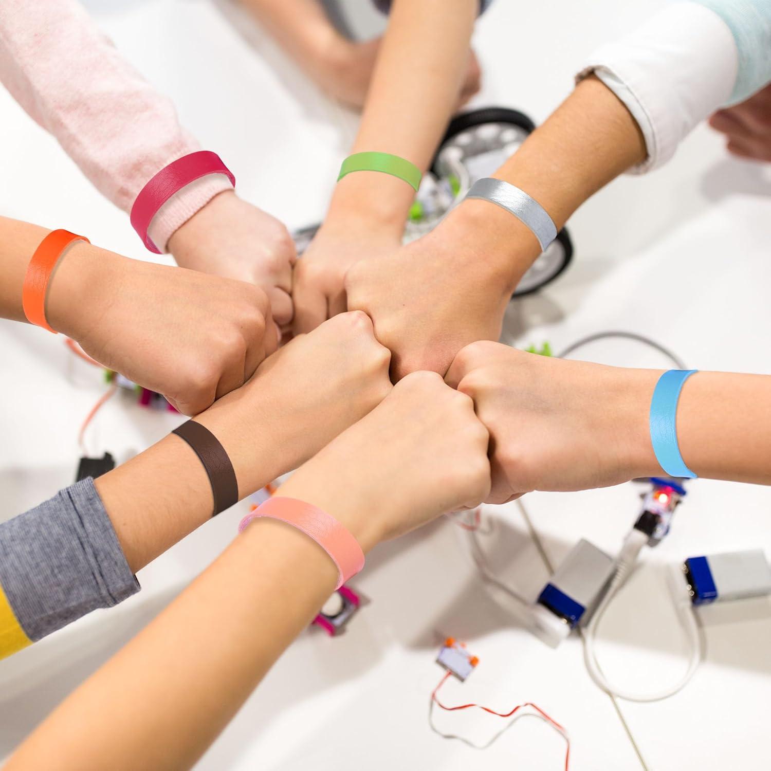 TXIN 20 Pulseras de Cuero Sintético Ajustables DIY Coloridas