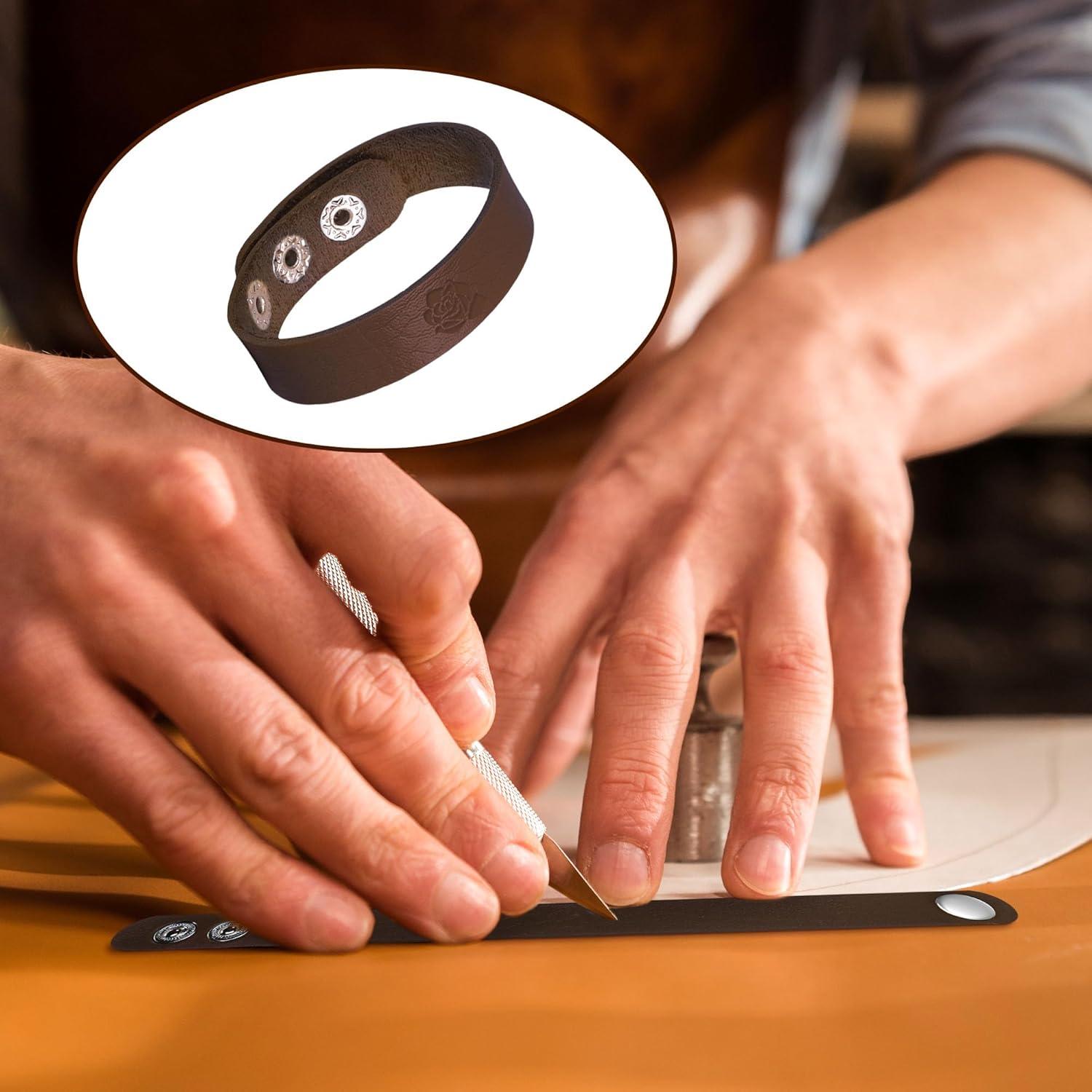 TXIN 20 Pulseras de Cuero Sintético Ajustables DIY Coloridas