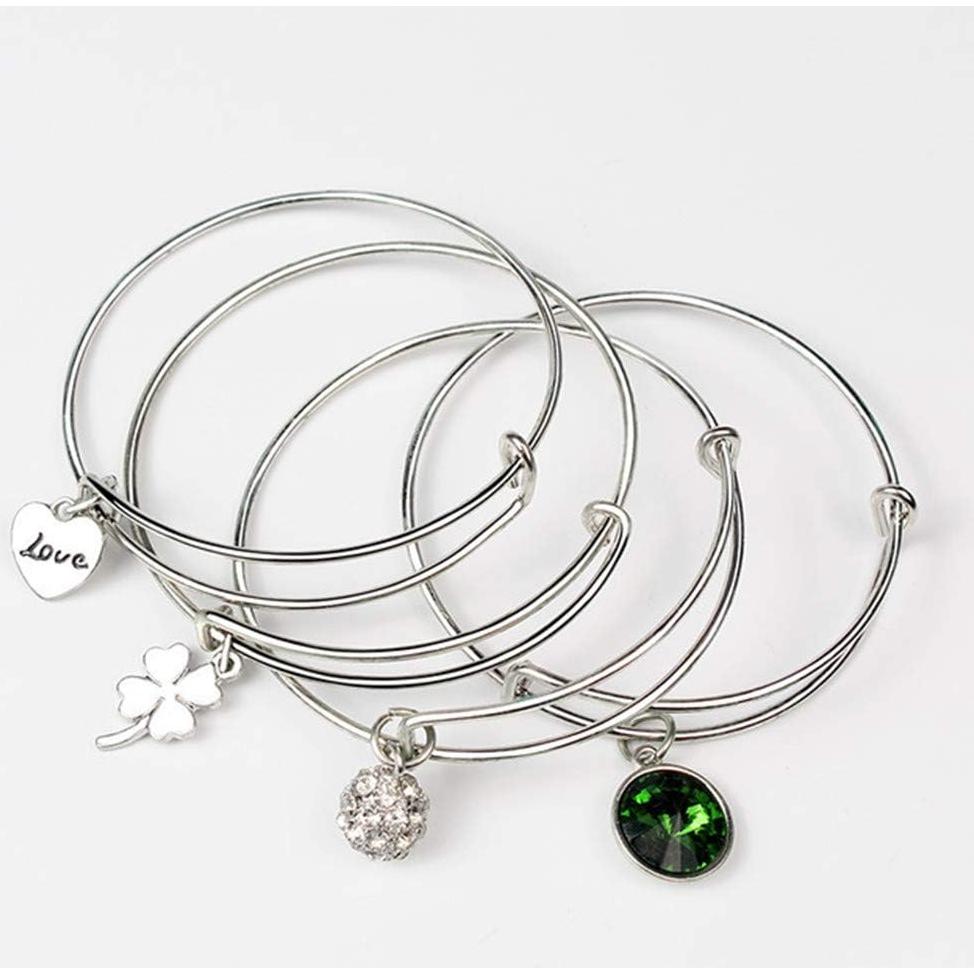 70 Pulseras Ajustables de Alambre Minelife en Plata y Oro