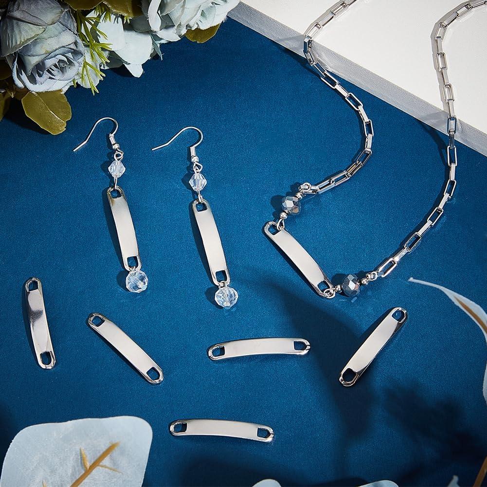 Etiquetas en Blanco Grabables UNICRAFTALE 100 Pcs 34mm Acero Inoxidable