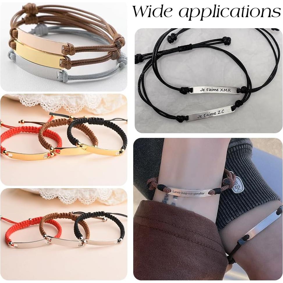 Etiquetas en Blanco Grabables UNICRAFTALE 100 Pcs 34mm Acero Inoxidable