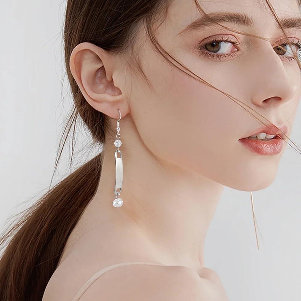 Etiquetas en Blanco Grabables UNICRAFTALE 100 Pcs 34mm Acero Inoxidable