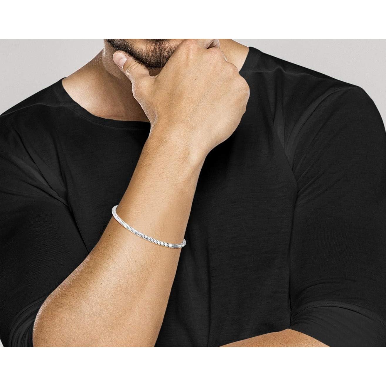 Pulsera de cadena de serpiente de plata esterlina 925 Miabella 3 mm