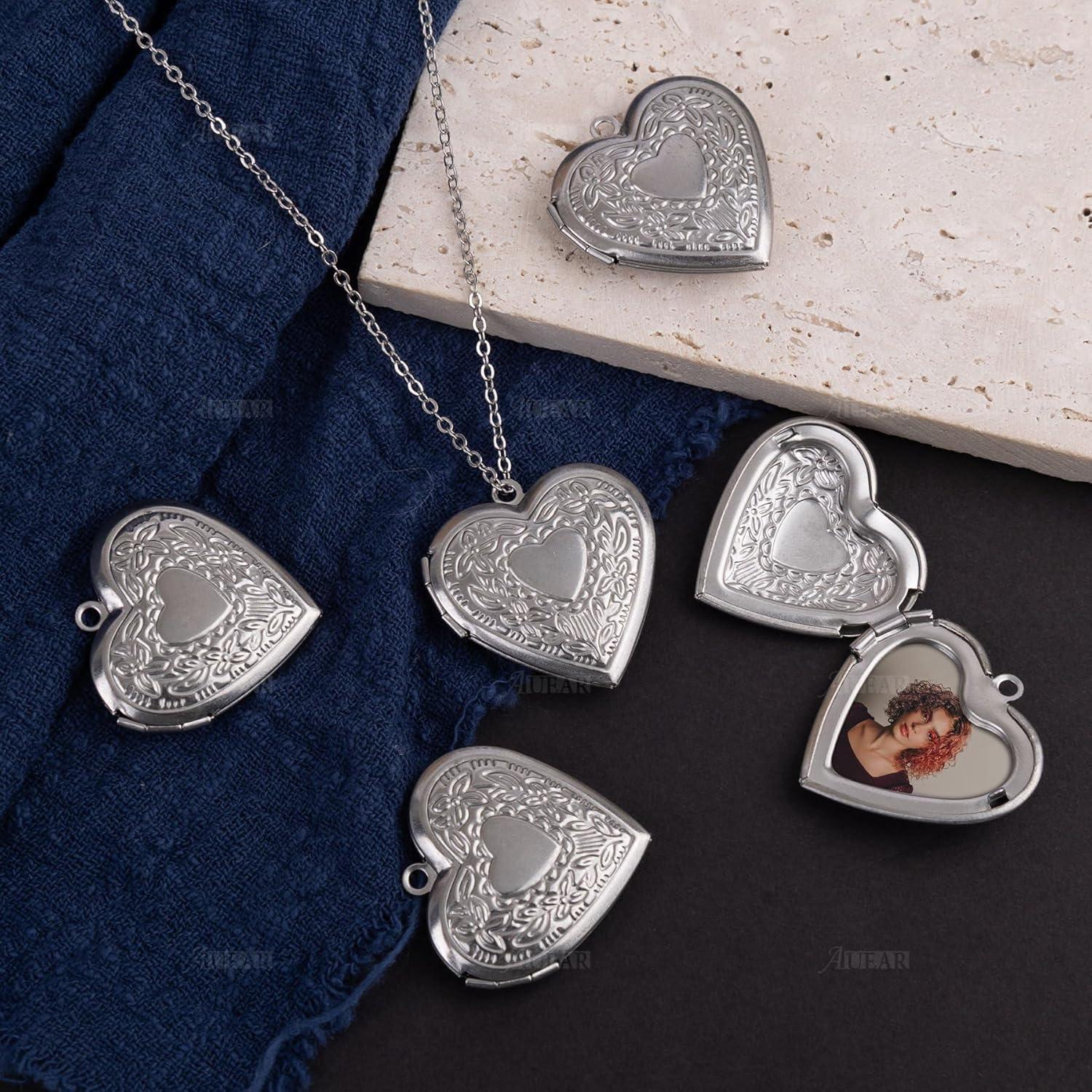Paquete de 10 Charms de Corazón Plateado AUEAR para Joyería