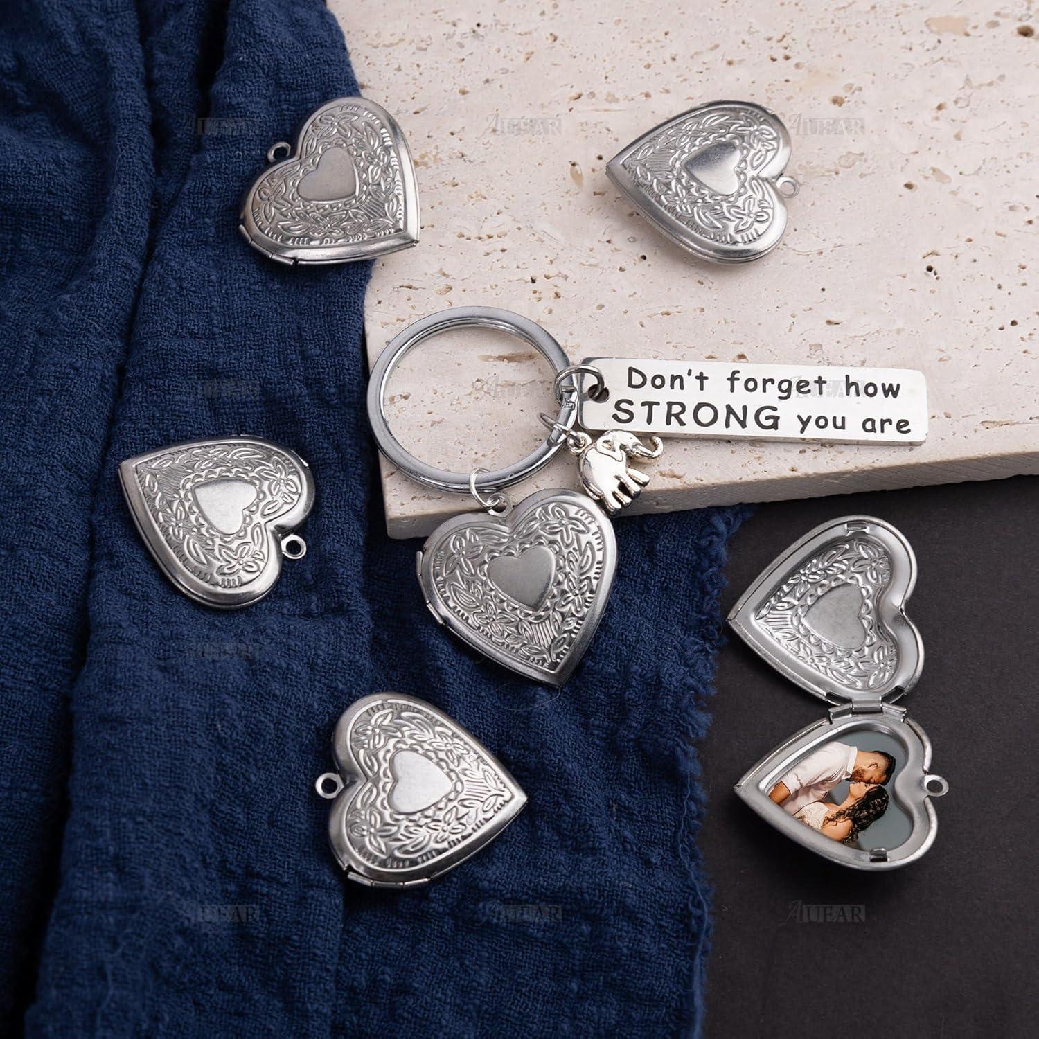Paquete de 10 Charms de Corazón Plateado AUEAR para Joyería