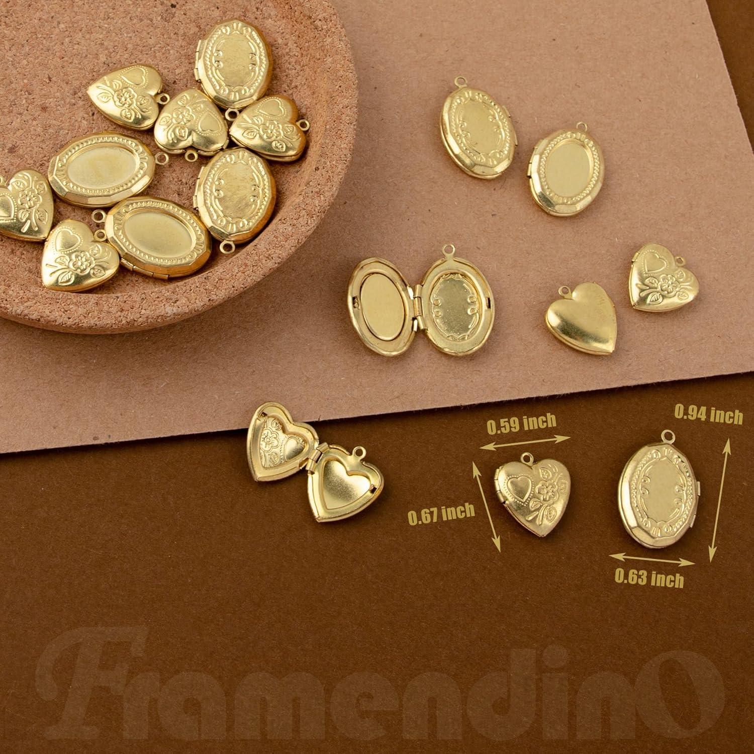 Colgantes Ovalados en Forma de Corazón Framendino - Paquete de 20