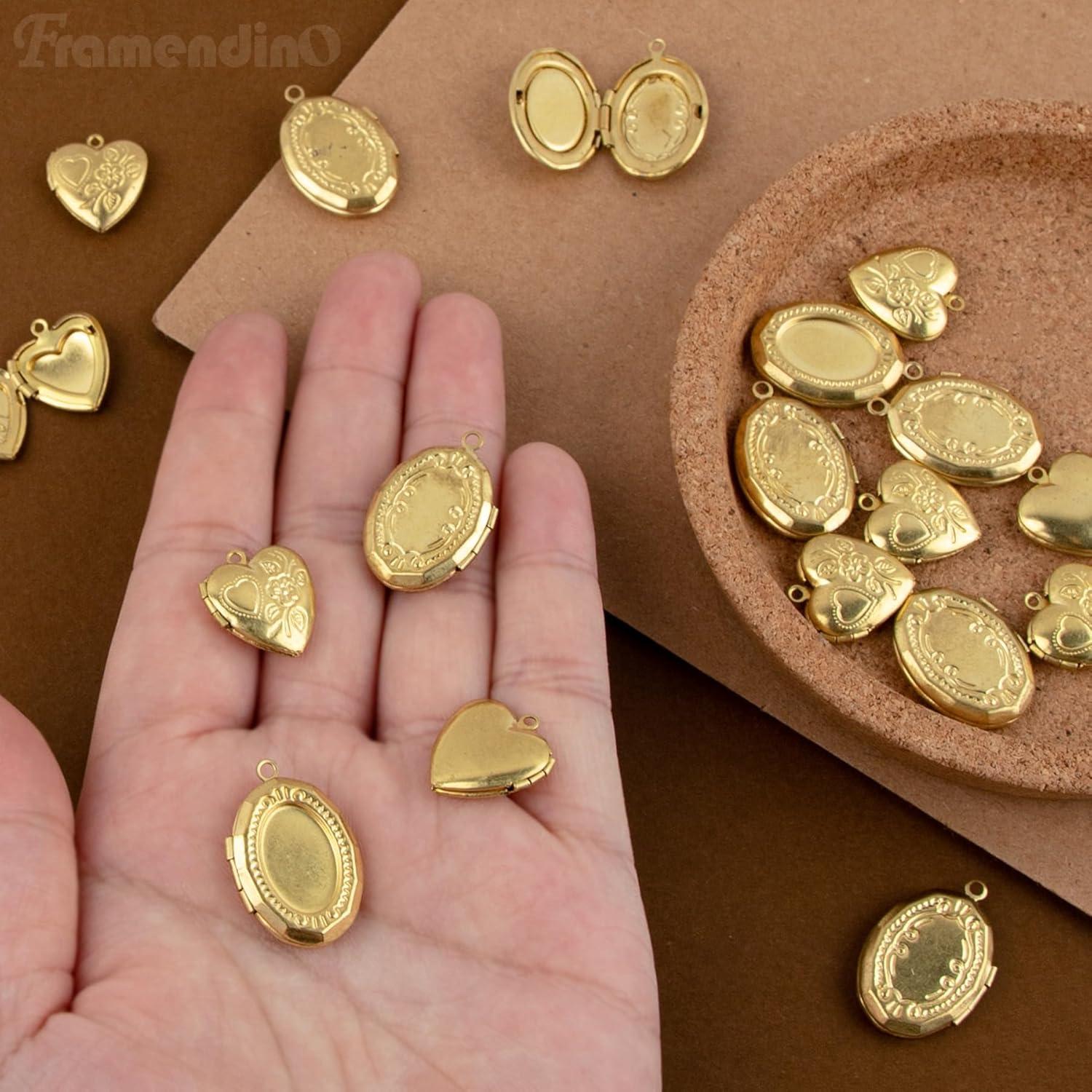 Colgantes Ovalados en Forma de Corazón Framendino - Paquete de 20