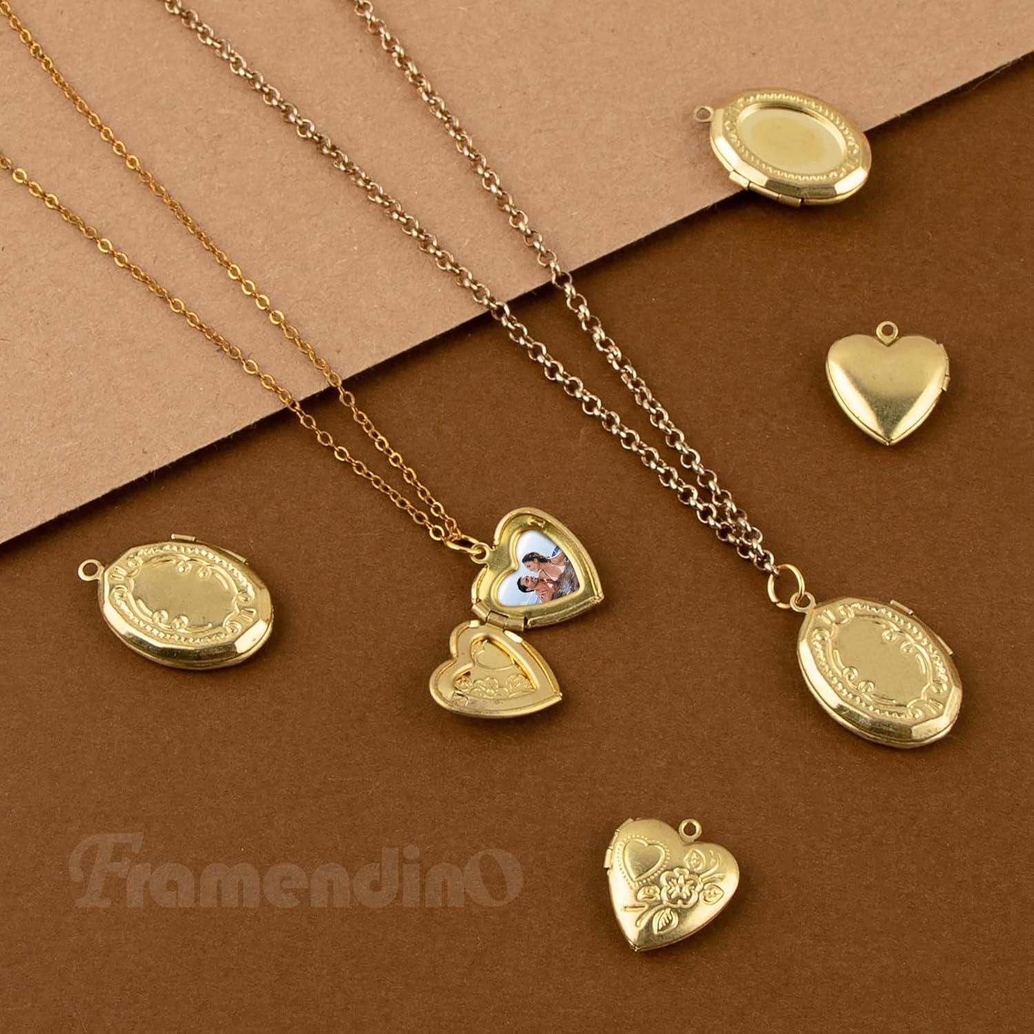 Colgantes Ovalados en Forma de Corazón Framendino - Paquete de 20