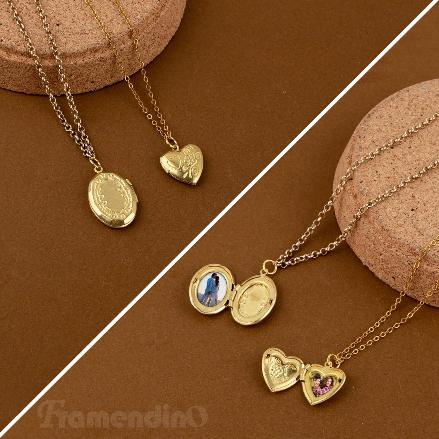 Colgantes Ovalados en Forma de Corazón Framendino - Paquete de 20