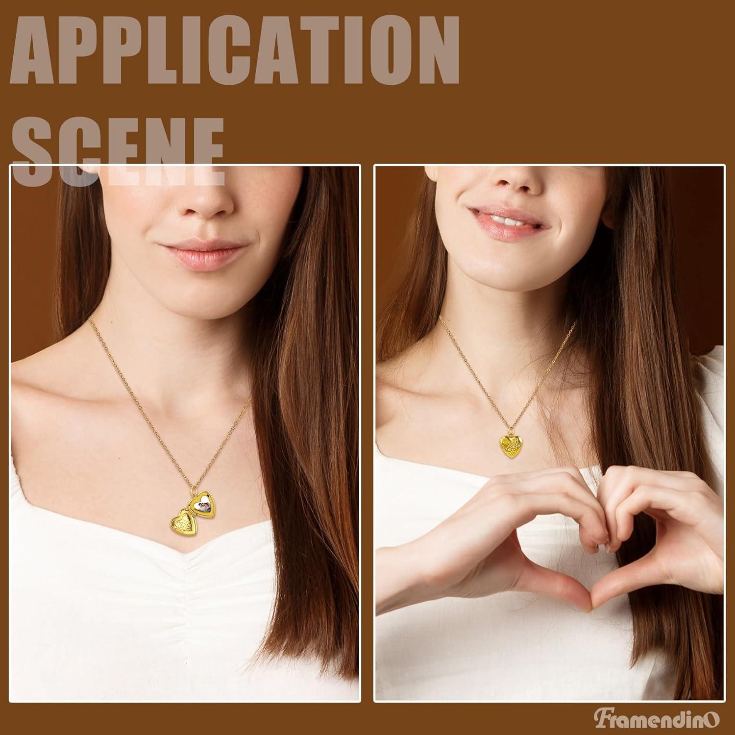 Colgantes Ovalados en Forma de Corazón Framendino - Paquete de 20