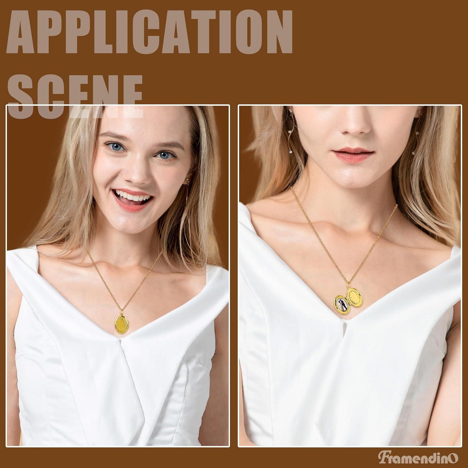 Colgantes Ovalados en Forma de Corazón Framendino - Paquete de 20