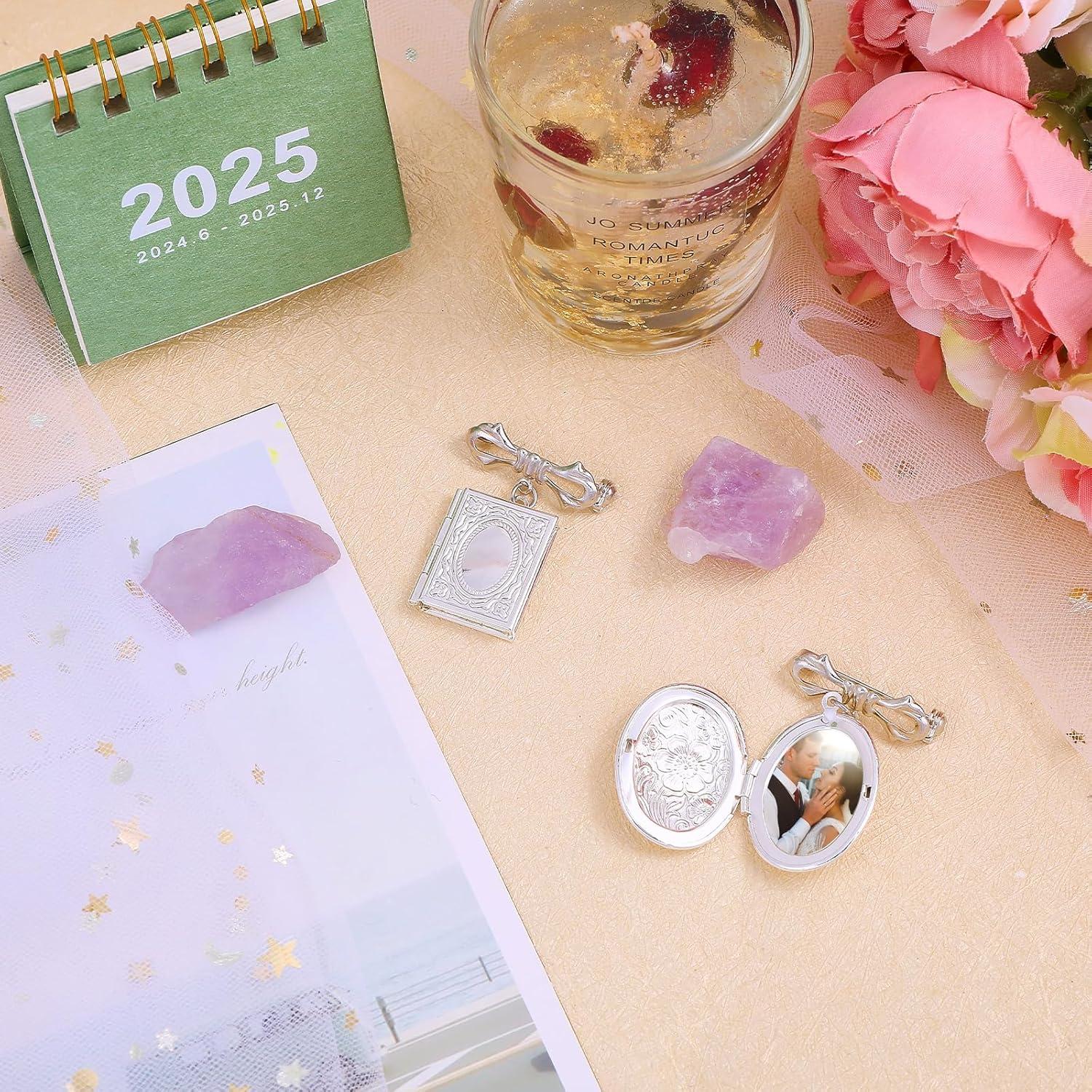 Broches de Locket Charm CHGCRAFT Platino - 2 Piezas