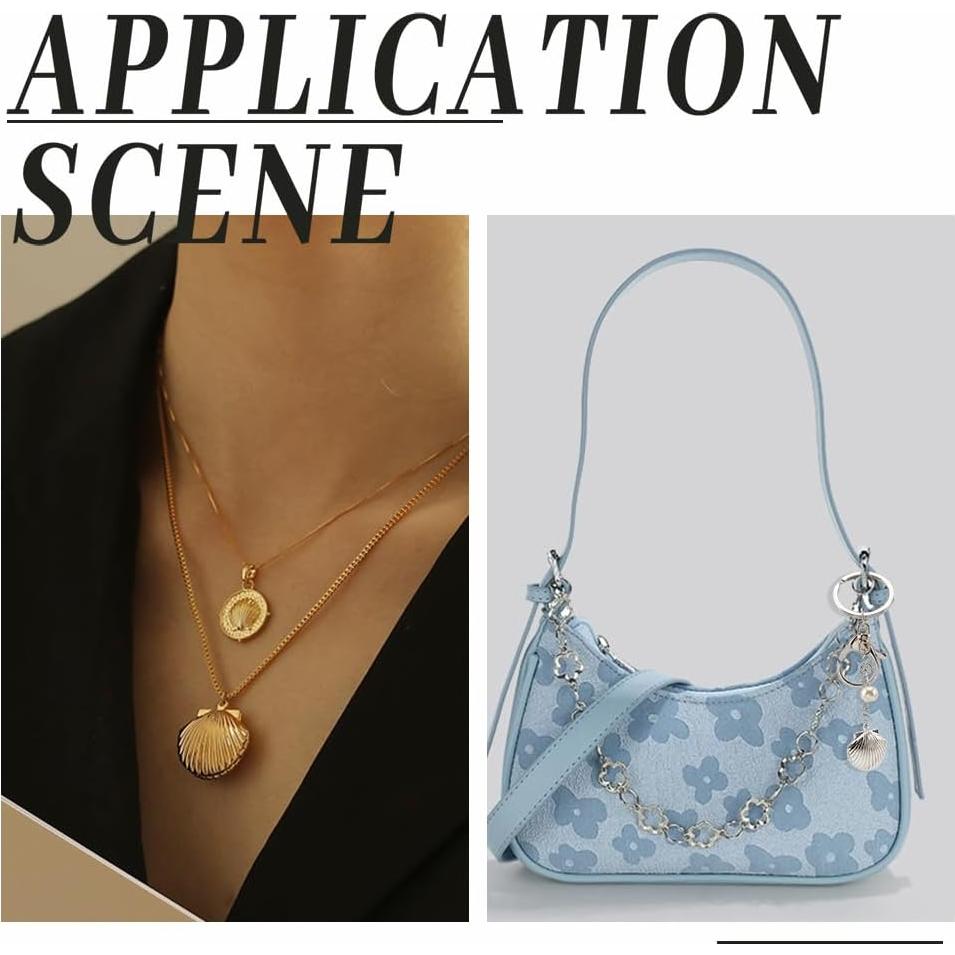 12 Encantos de Locket de Concha PH PandaHall - 3 Colores