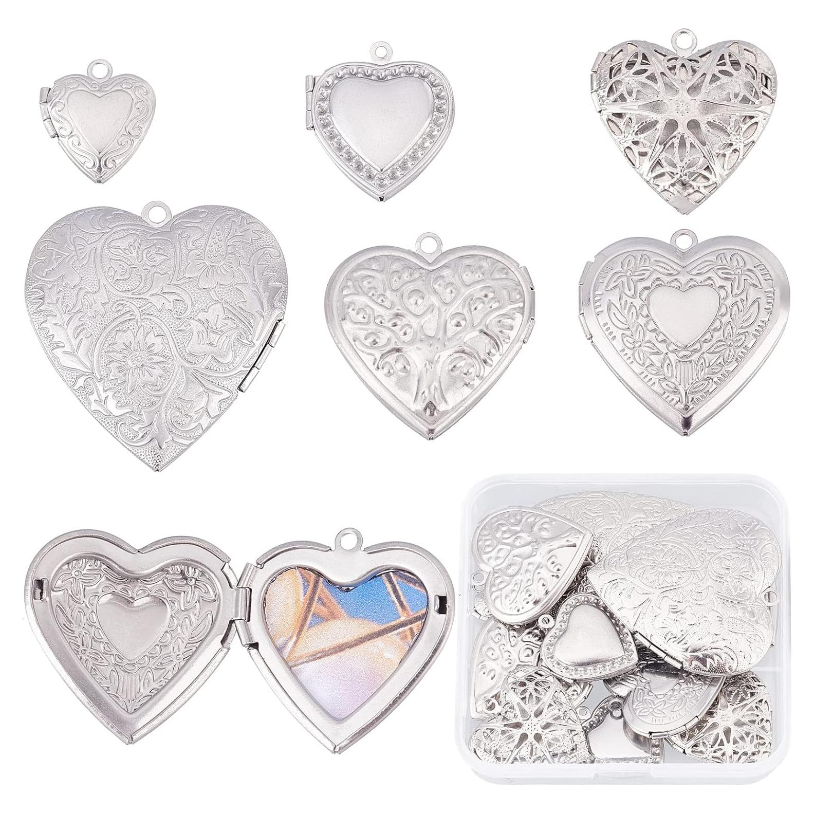 Charm de Marco de Foto Acero Inoxidable SUNNYCLUE 12 Pcs