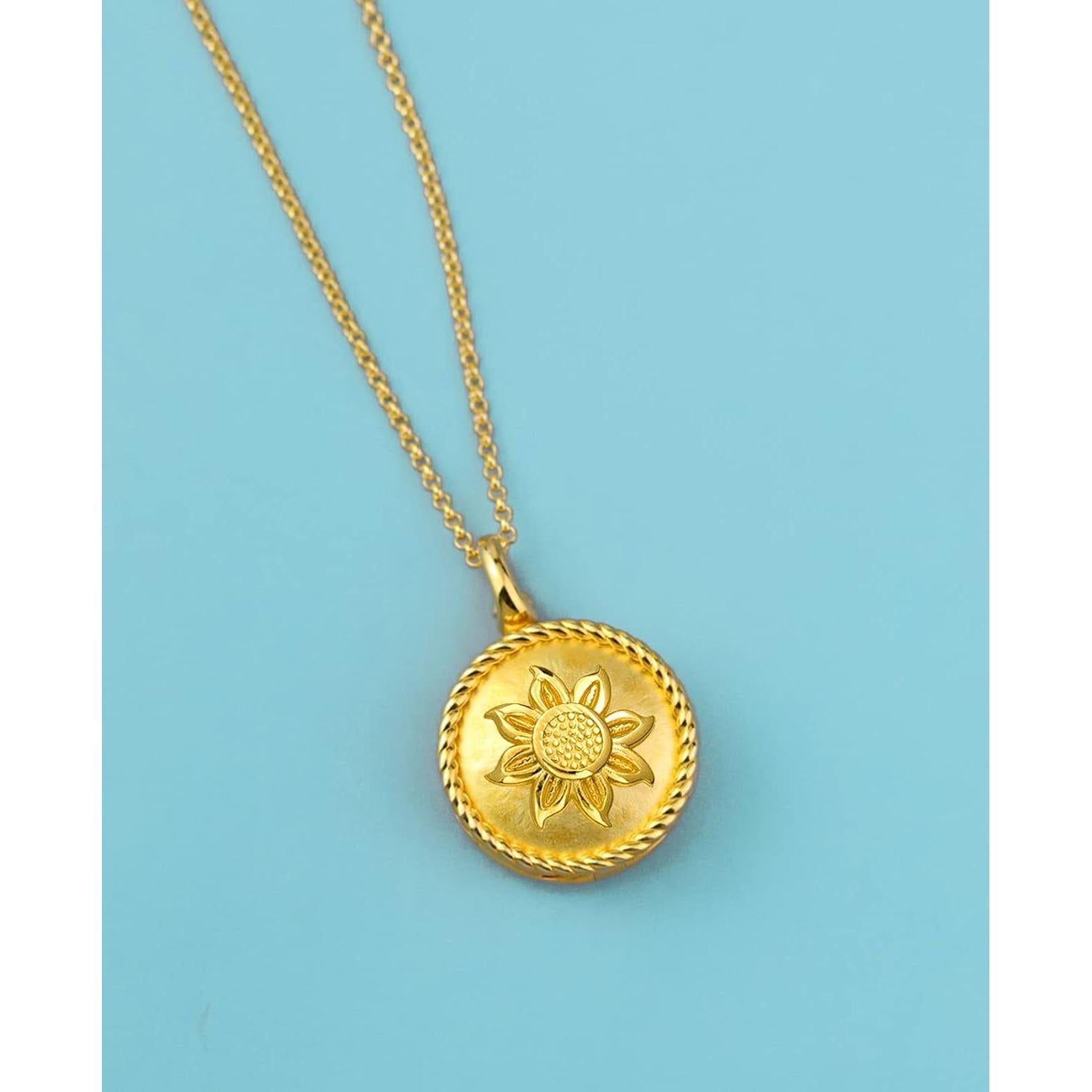 Collar Medalla Foto Expandible YOUFENG 14K Oro 45cm