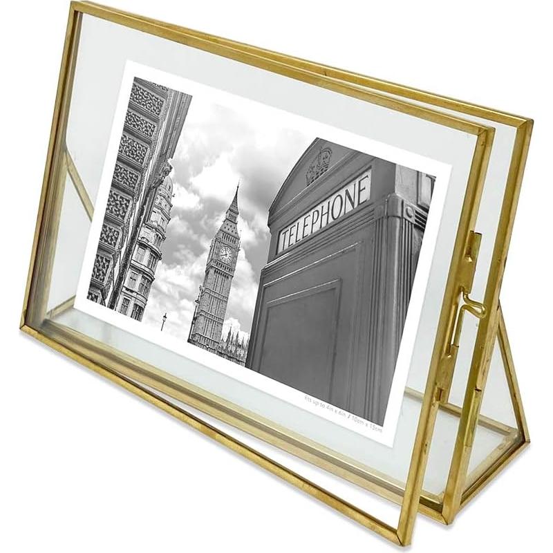 Marco de Foto Horizontal 4x6 Isaac Jacobs Oro Antiguo