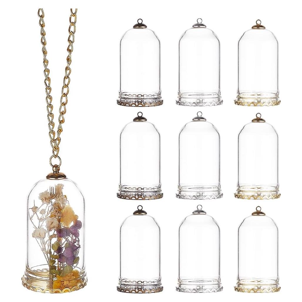 Base de Pendiente de Vidrio BENECREAT para Collares DIY - 12 Piezas