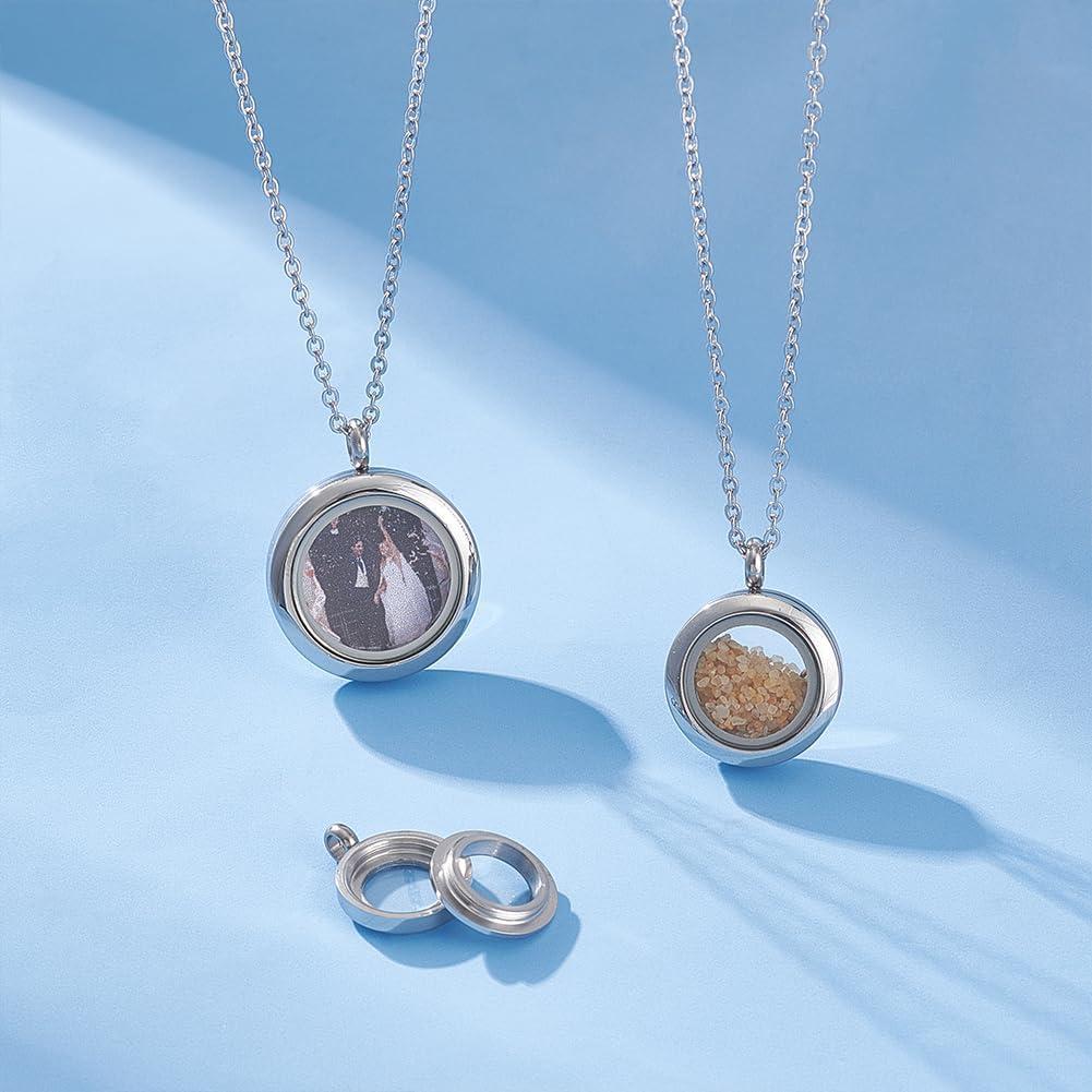 Colgantes de Locket Flotante UNICRAFTALE 3pcs Acero Inoxidable