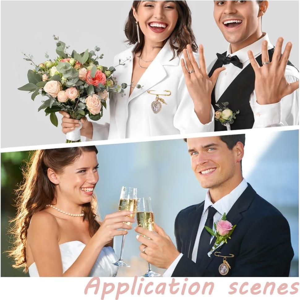 Kit de Charm de Foto para Ramo de Boda UNICRAFTALE DIY 6 Piezas