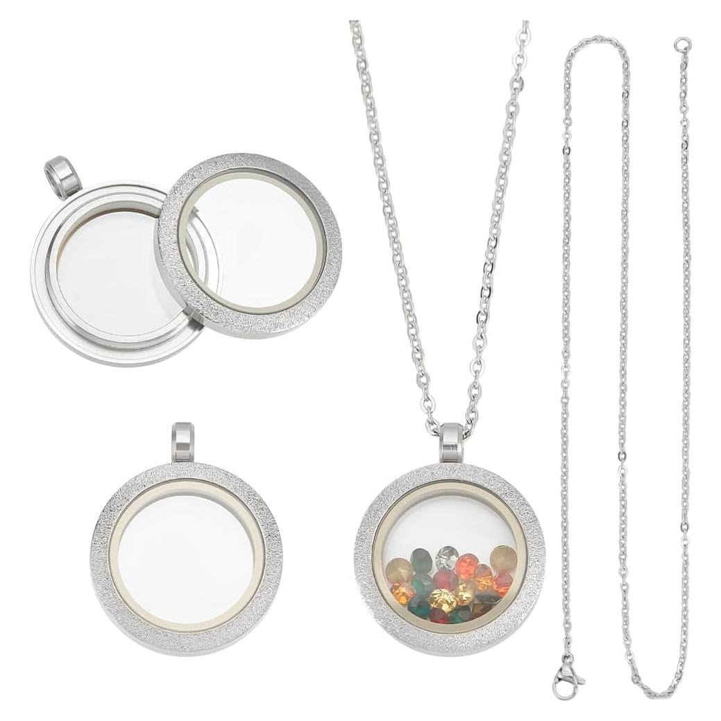 Colgante Locket de Memoria UNICRAFTALE 30mm Acero Inoxidable