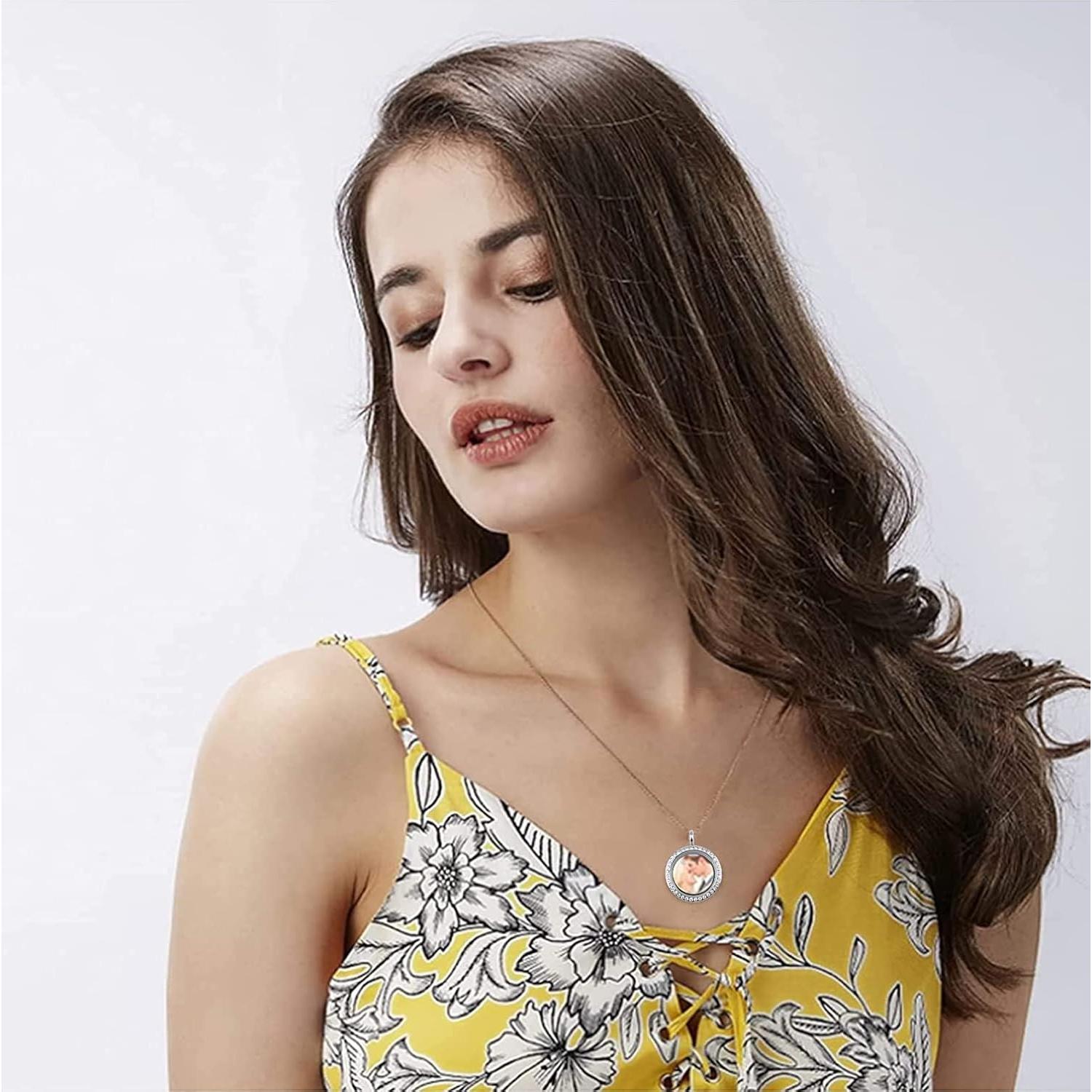 Encantos de Foto WANDIC 4 Piezas Plateados 30mm para Ramo de Boda