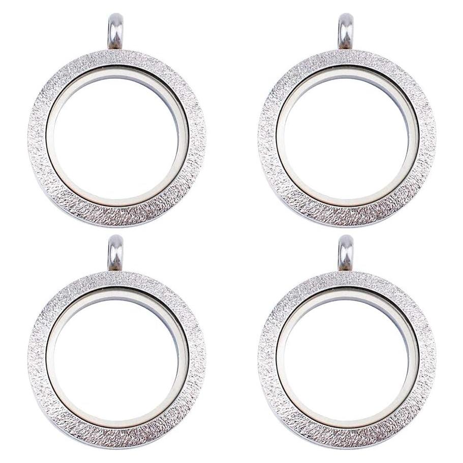 Set de 4 Colgantes Redondos WANDIC de Acero Inoxidable Mate 25mm